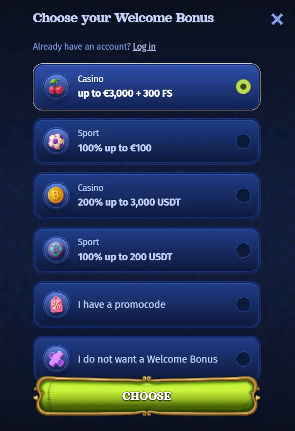 casombie_Casino_regisration