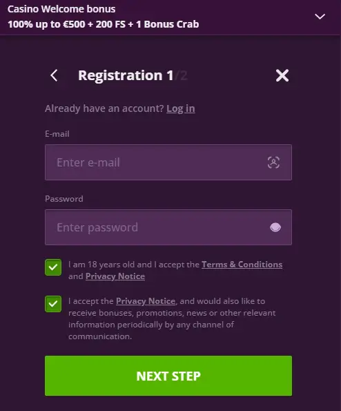 malina_Casino_registration